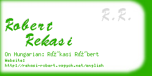 robert rekasi business card